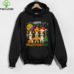 Happy Hallothanksmas Moo Cow Lover Holiday Mashup Shirt