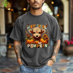 Hay There Pumpkin Highland Cow Fall Design Shirt