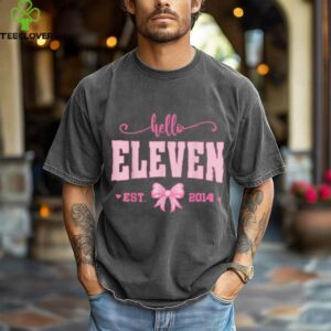 Hello Eleven Est 2014 Coquette Bow 11th Birthday Girl Shirt