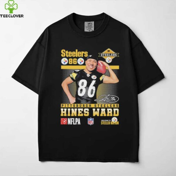 Hines Ward 86 Pittsburgh Steelers football signature shirt