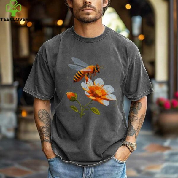 Honeybee And Flower Dot Art shirt