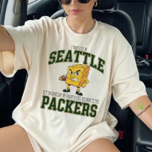 I may live in Seattle but on gameday my heart and soul belong to Green Bay Packers shirt