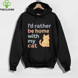 I’D Rather Be Home With My Cat _ Soft Pastel Aesthetic Shirt