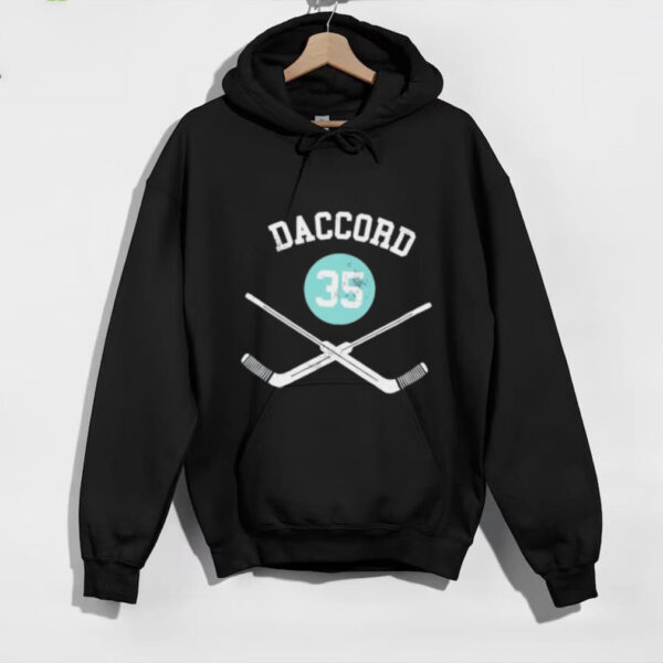 Joey Daccord 35 Seattle Kraken Hockey sticks shirt