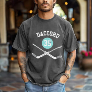 Joey Daccord 35 Seattle Kraken Hockey sticks shirt