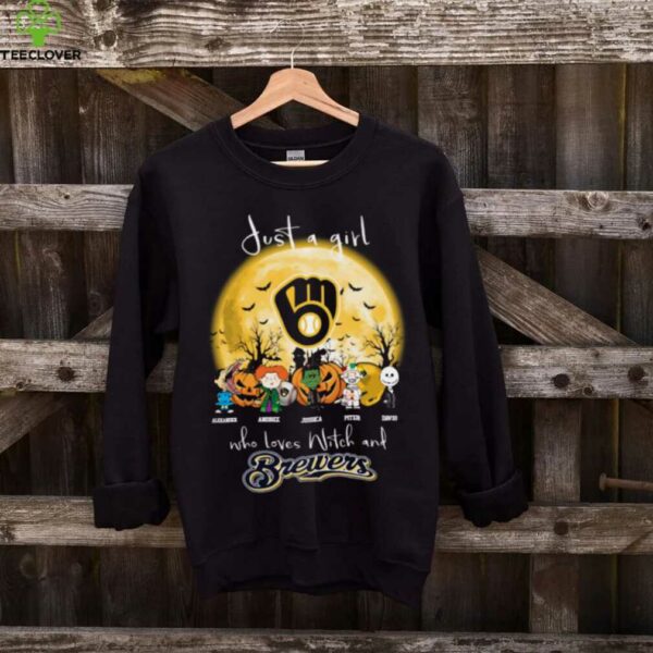Just a Girl Who Loves Witch and Brewers Halloween T Shirt
