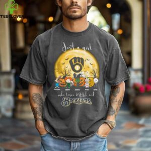 Just a Girl Who Loves Witch and Brewers Halloween T Shirt