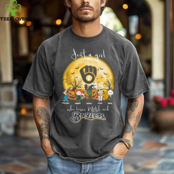 Just a Girl Who Loves Witch and Brewers Halloween T Shirt