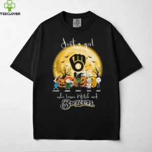 Just a Girl Who Loves Witch and Brewers Halloween T Shirt