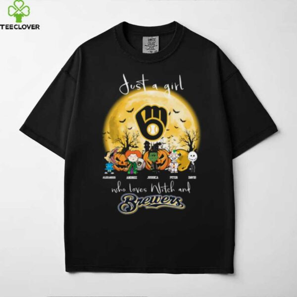 Just a Girl Who Loves Witch and Brewers Halloween T Shirt