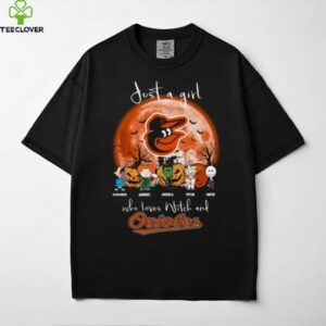 Just a Girl Who Loves Witch and Orioles Halloween T Shirt