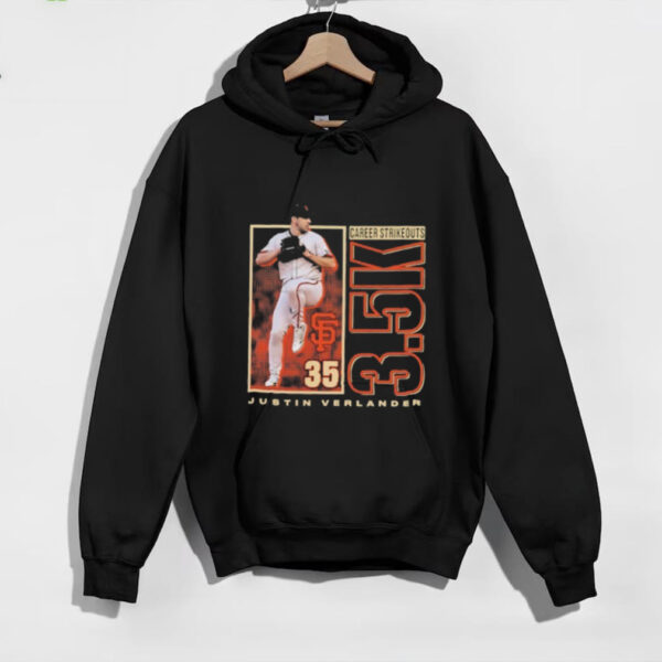Justin Verlander 35 San Francisco Giants 3500 Career Strikeouts shirt