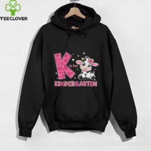 K Is For Kindergarten Back To School Teacher Cute Cow Lover Raglan Baseball Tee Shirt