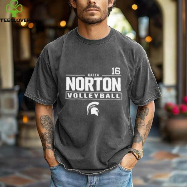 Kalea Norton Michigan State Spartans Black NIL Stacked BoxShirt