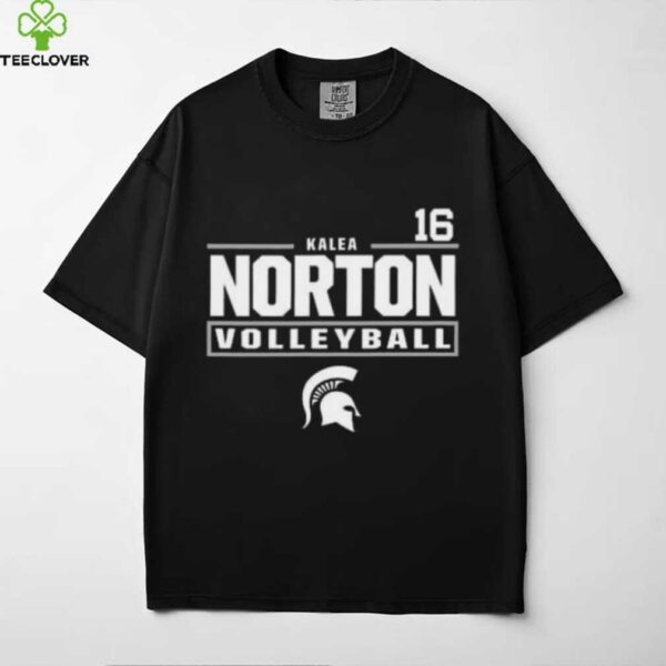Kalea Norton Michigan State Spartans Black NIL Stacked BoxShirt