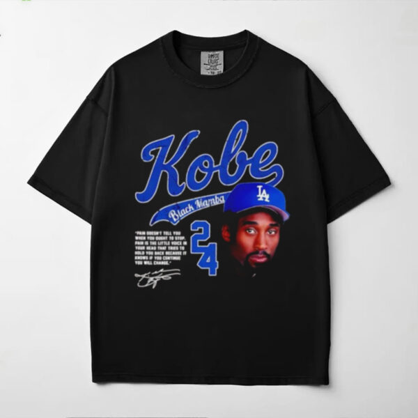 Kobe Black Mamba Los Angeles Dodgers 90’s graphic signature shirt
