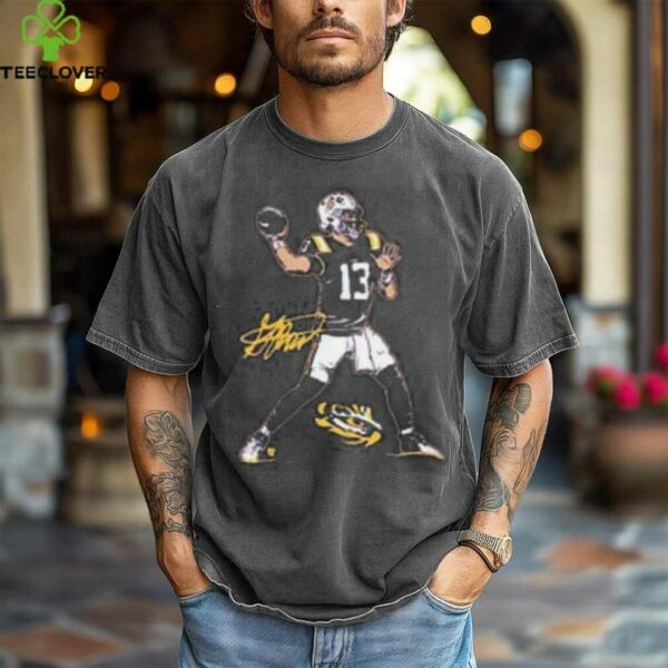 LSU Football Garrett Nussmeier Superstar Pose Shirt