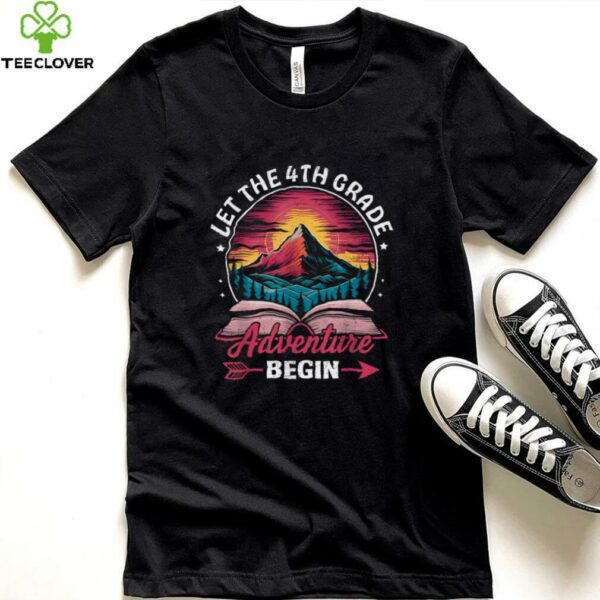 Let The 4th Grade Adventure Begin Retro First Day Of School Shirt