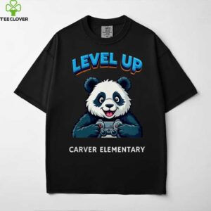 Level Up Panda Bear Gaming Eletary Design Shirt