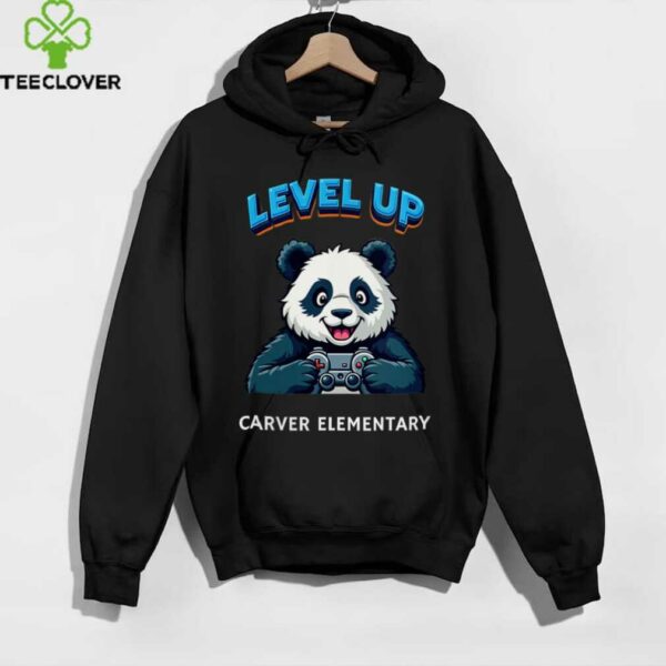 Level Up Panda Bear Gaming Eletary Design Shirt
