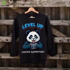 Level Up Panda Bear Gaming Eletary Design Shirt
