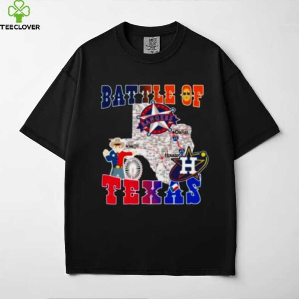 Map Houston Astros Vs Texas Rangers Battle Of Texas Shirt