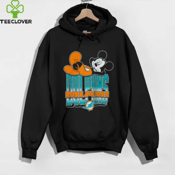 Miami Dolphins Mickey at Quarterback Disney Vintage Football T Shirt