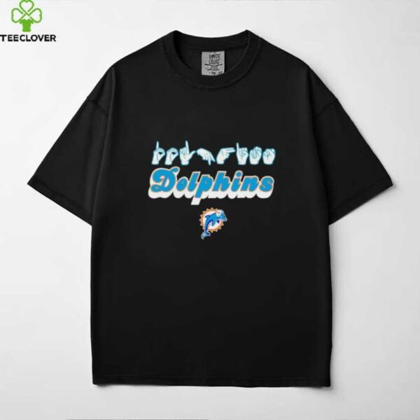 Miami Dolphins football homage youth love sign hand signals shirt