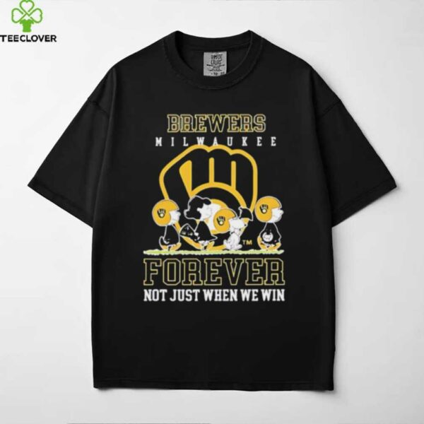 Milwaukee Brewers forever not just when we win Peanuts shirt