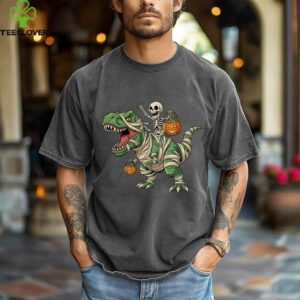 Mummy Dinosaur Skeleton Trick Or Treat Halloween Costume Shirt