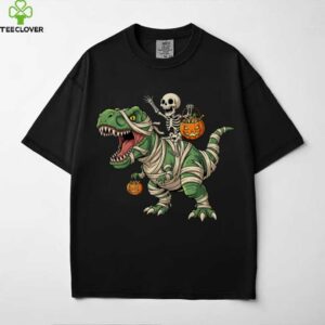 Mummy Dinosaur Skeleton Trick Or Treat Halloween Costume Shirt
