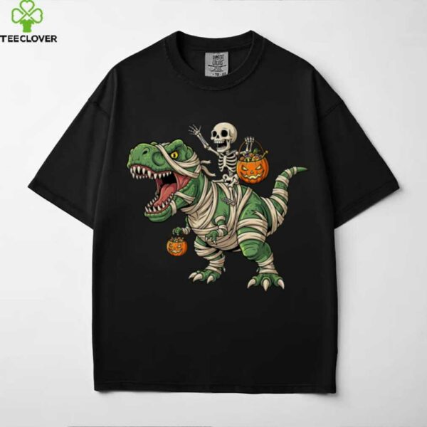 Mummy Dinosaur Skeleton Trick Or Treat Halloween Costume Shirt
