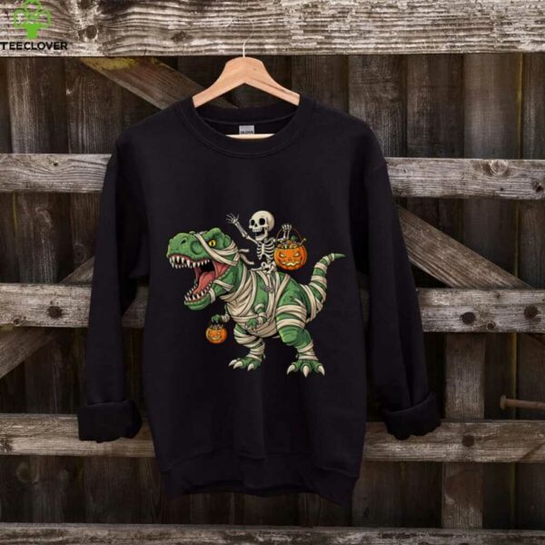Mummy Dinosaur Skeleton Trick Or Treat Halloween Costume Shirt