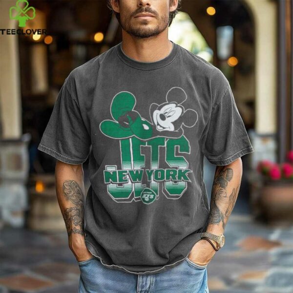 New York Jets Mickey at Quarterback Disney Vintage Football T Shirt