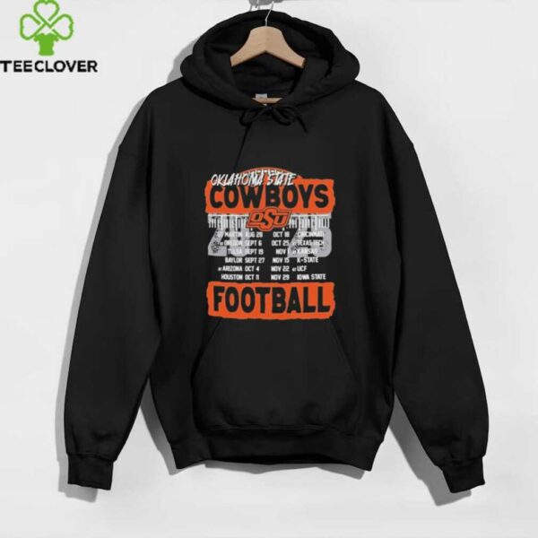 Official Oklahoma State Cowboys 2025 Football Schedule T shirt