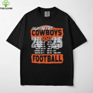 Official Oklahoma State Cowboys 2025 Football Schedule T shirt