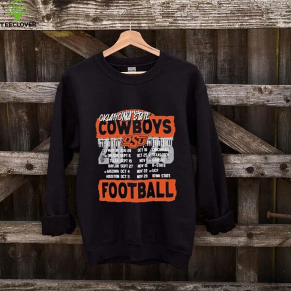 Official Oklahoma State Cowboys 2025 Football Schedule T shirt