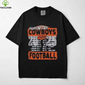 Official Oklahoma State Cowboys 2025 Football Schedule shirt