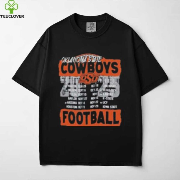 Official Oklahoma State Cowboys 2025 Football Schedule shirt