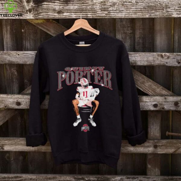 Official Quincy Porter Ohio State Buckeyes Football NCAA Division I Portrait Graphic shirt