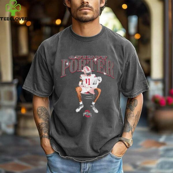Official Quincy Porter Ohio State Buckeyes Football NCAA Division I Portrait Graphic shirt
