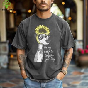 On My Way To Brighten Your Day Dog Lover Pet Owner Sunflower Shirt