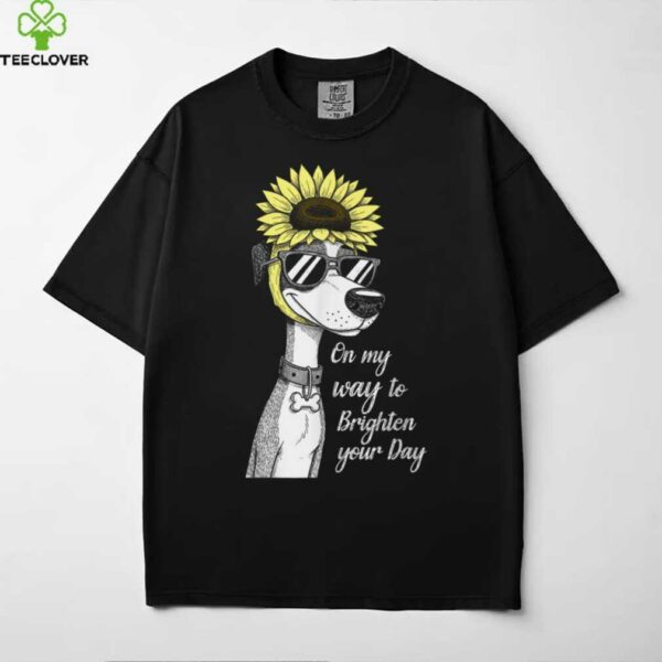 On My Way To Brighten Your Day Dog Lover Pet Owner Sunflower Shirt