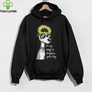 On My Way To Brighten Your Day Dog Lover Pet Owner Sunflower Shirt