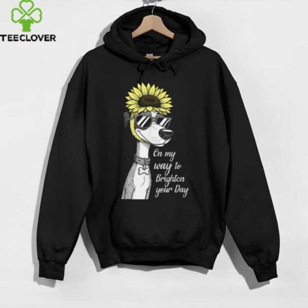 On My Way To Brighten Your Day Dog Lover Pet Owner Sunflower Shirt