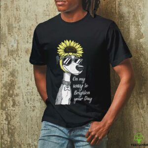 On My Way To Brighten Your Day Dog Lover Pet Owner Sunflower