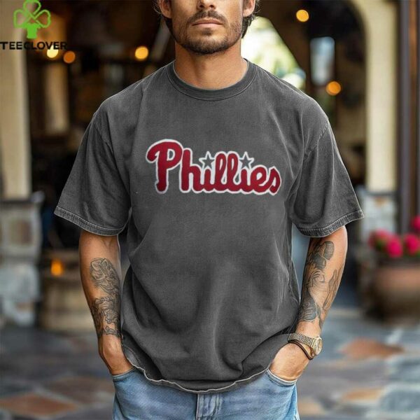 Philadelphia Phillies Stars Script Retro Chase Utley Tribute Shirt