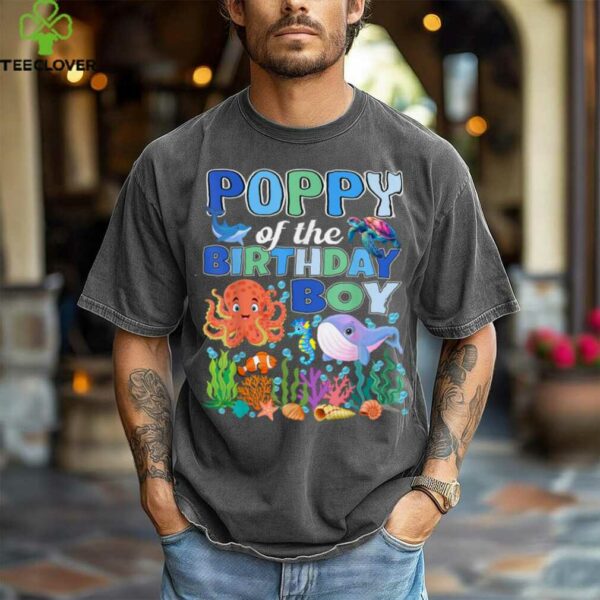 Poppy Of The Birthday Boy Aquarium Sea Animals Matching shirt