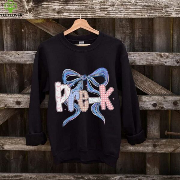 Pre K Preppy Floral Coquette Bow Girly Back To School Shirt