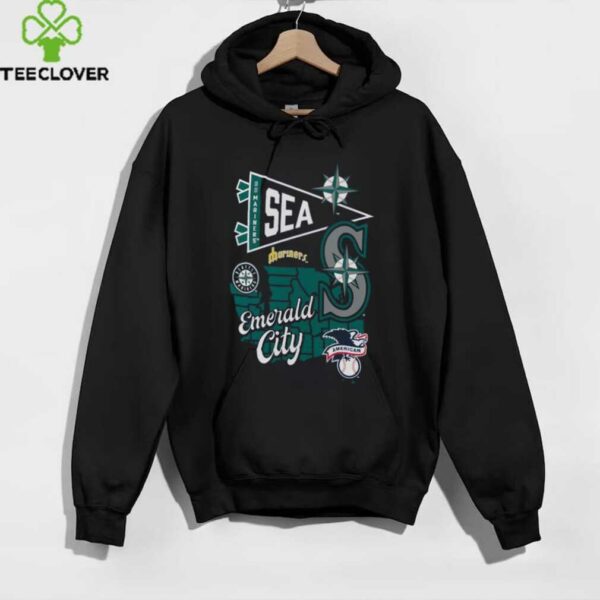 Profile Navy Seattle Mariners Big & Tall Split Zone T Shirt